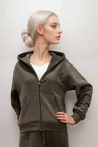 Luna Pull zippé doux en polaire