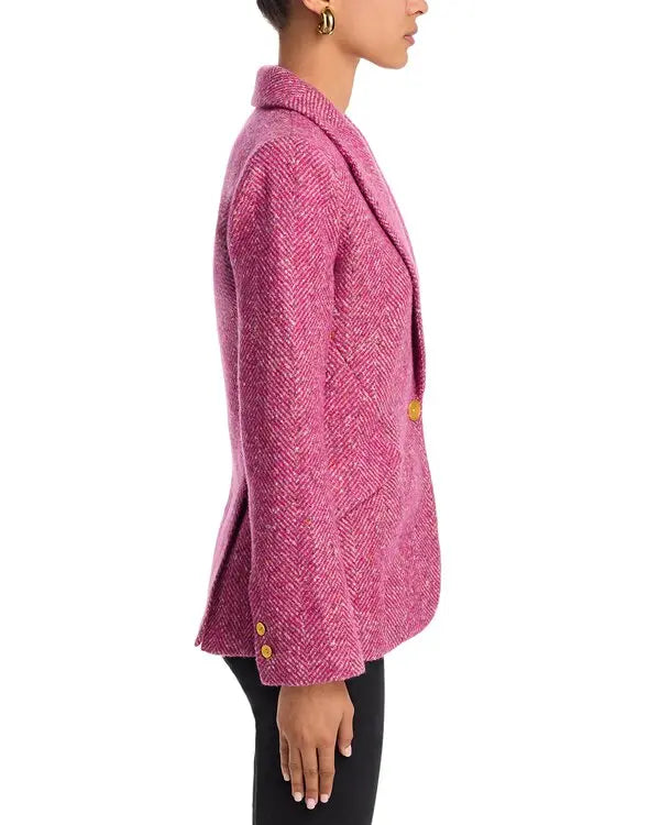 Blazer L'Agence Chamberlain rose multicolore à motif chevrons