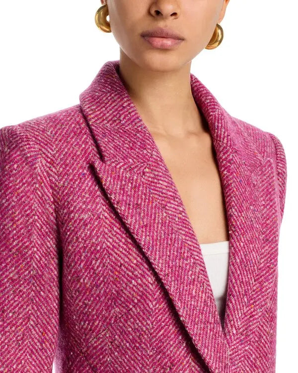 Blazer L'Agence Chamberlain rose multicolore à motif chevrons