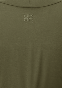 Riani Long-Sleeve Top With Stand-Up Collar Olive