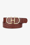 BRAVE LEATHER KASI BARCELONA CEINTURE EN CUIR EMBOSSÉ CROC 3206 10BL2