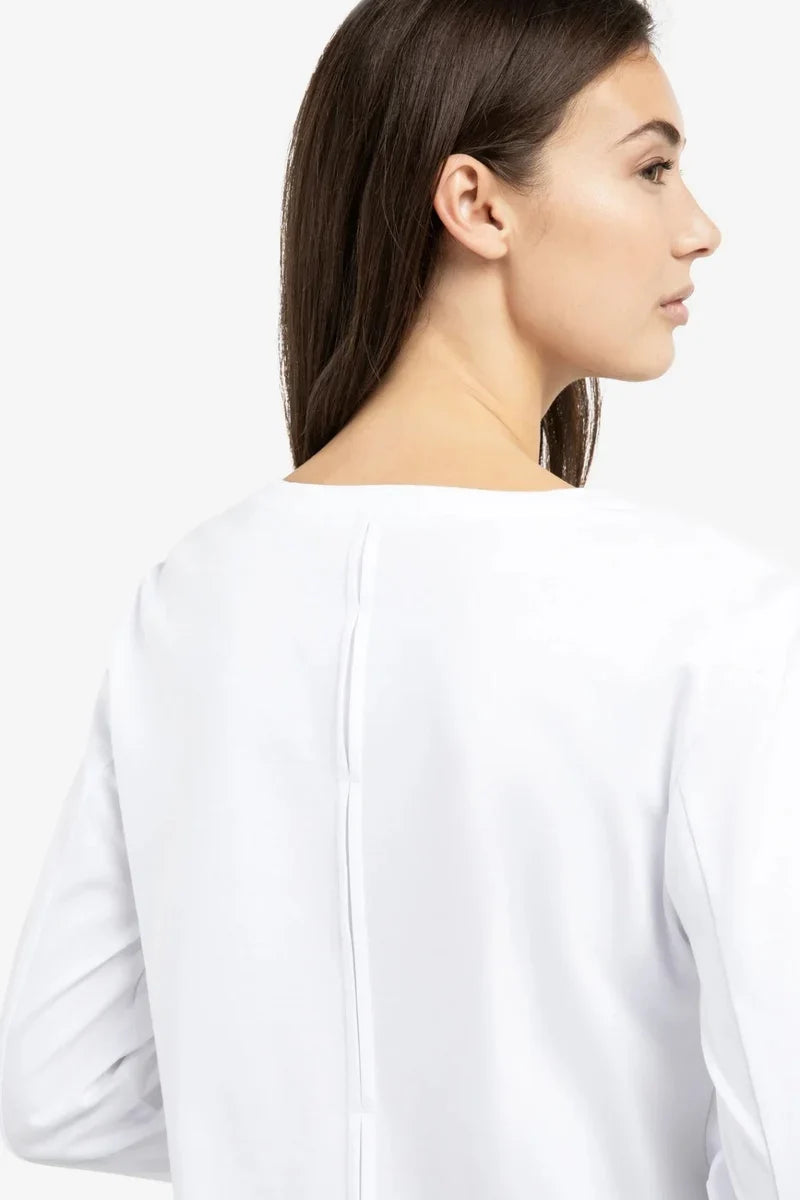 YAYA Jersey Top With Long Sleeves and Woven Cuffs
