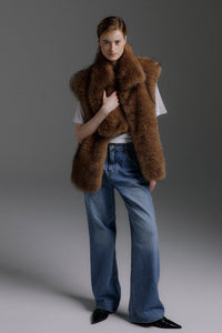Molliolli Etoil Collar Vest Wild Brown
