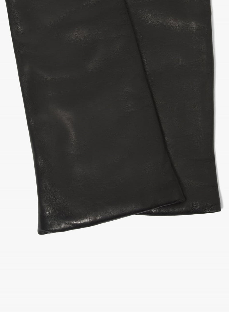 Cinzia Rocca Long Black Nappa Leather Gloves Black