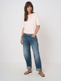 Pull à Manches Courtes en Coton Superfin Brillant Repeat