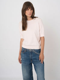Pull à Manches Courtes en Coton Superfin Brillant Repeat