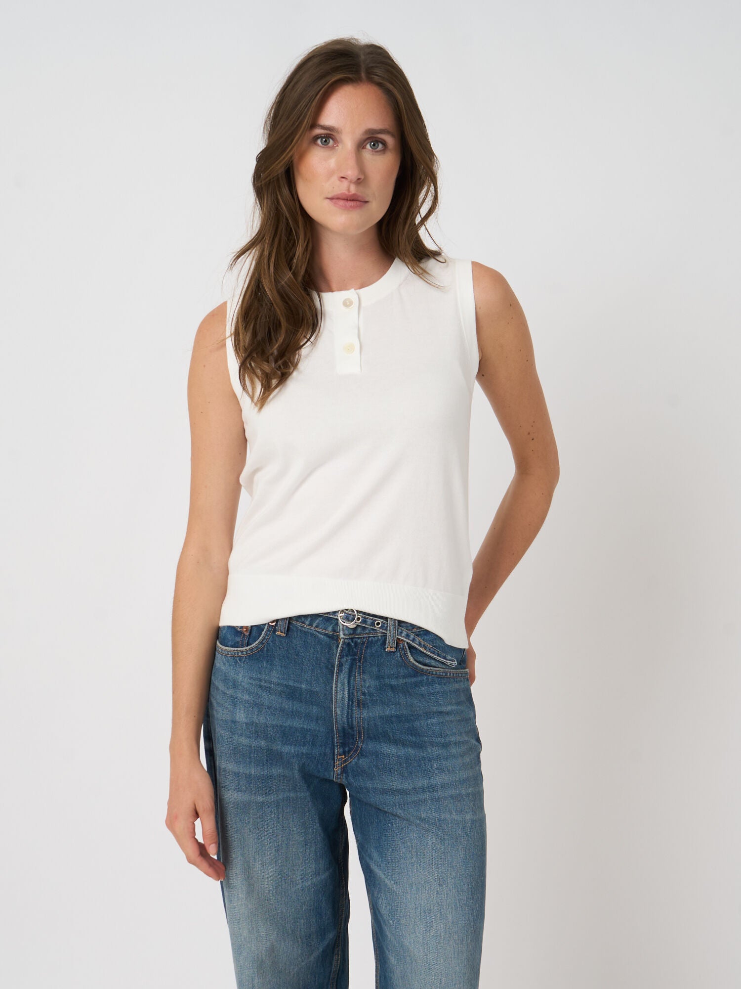 Repeat Superfine Cotton Sleeveless Top