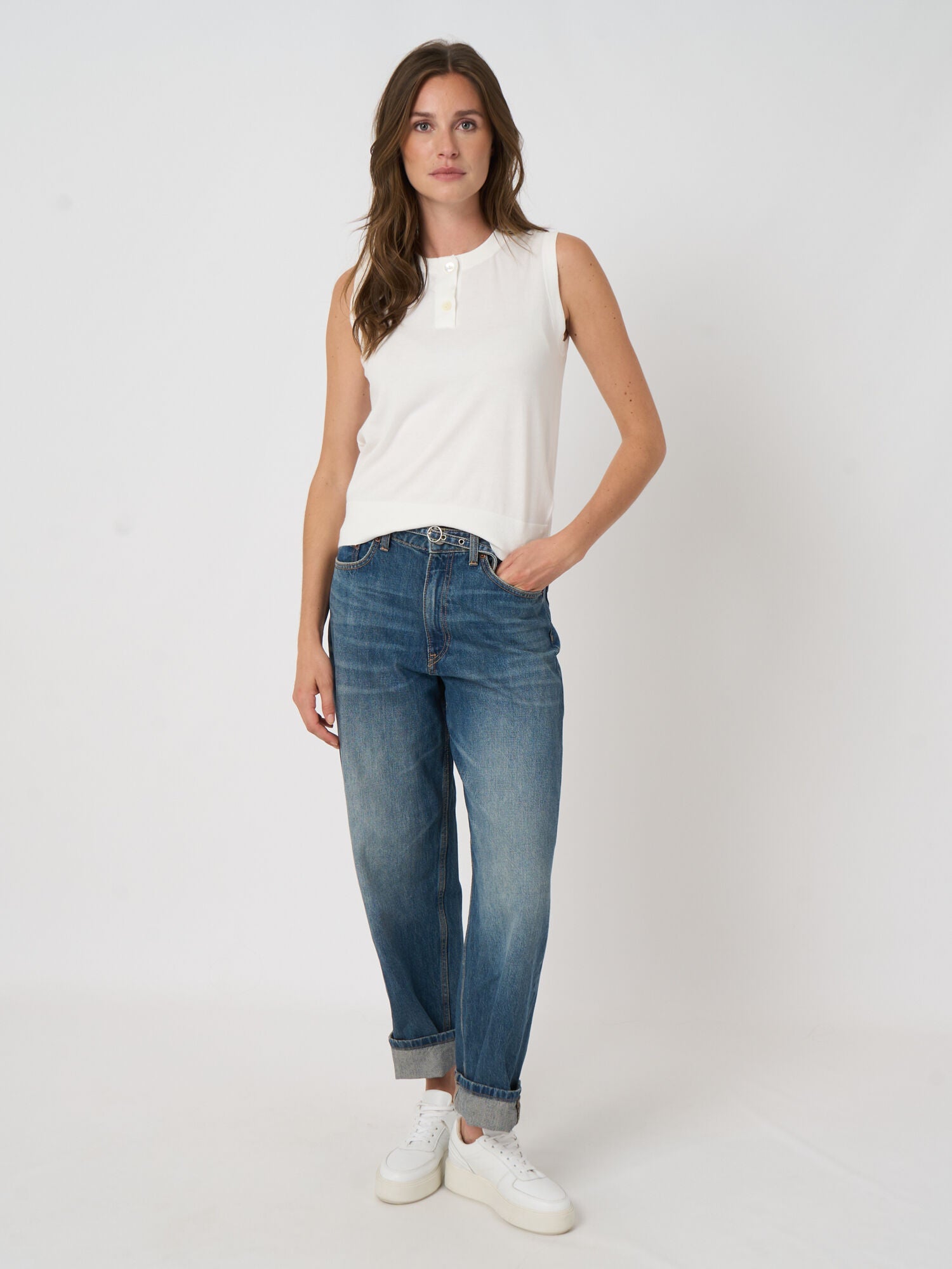 Repeat Superfine Cotton Sleeveless Top