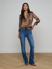 L'Agence Dani Silk Blouse Cardamom