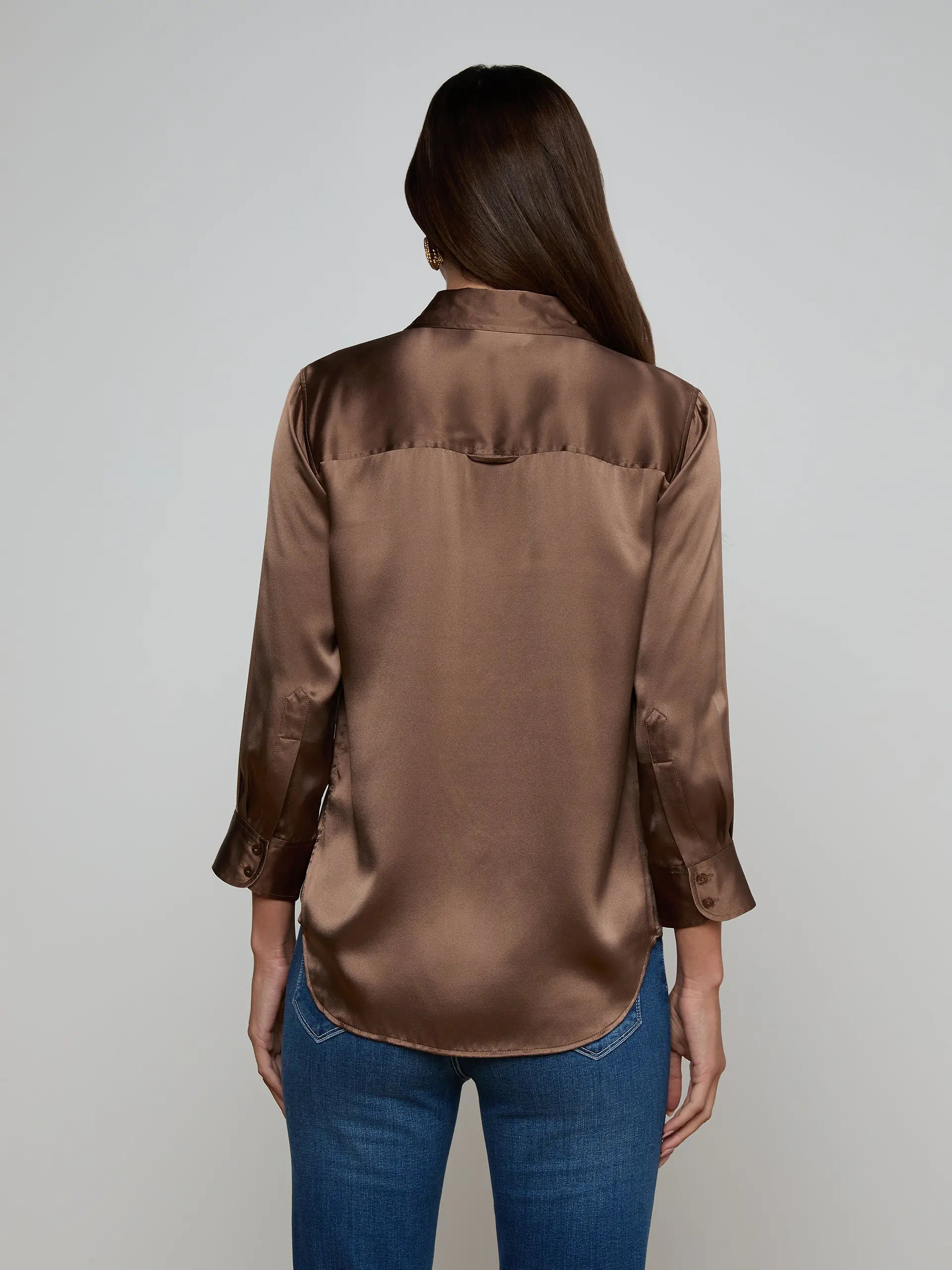L'Agence Dani Silk Blouse Cardamom