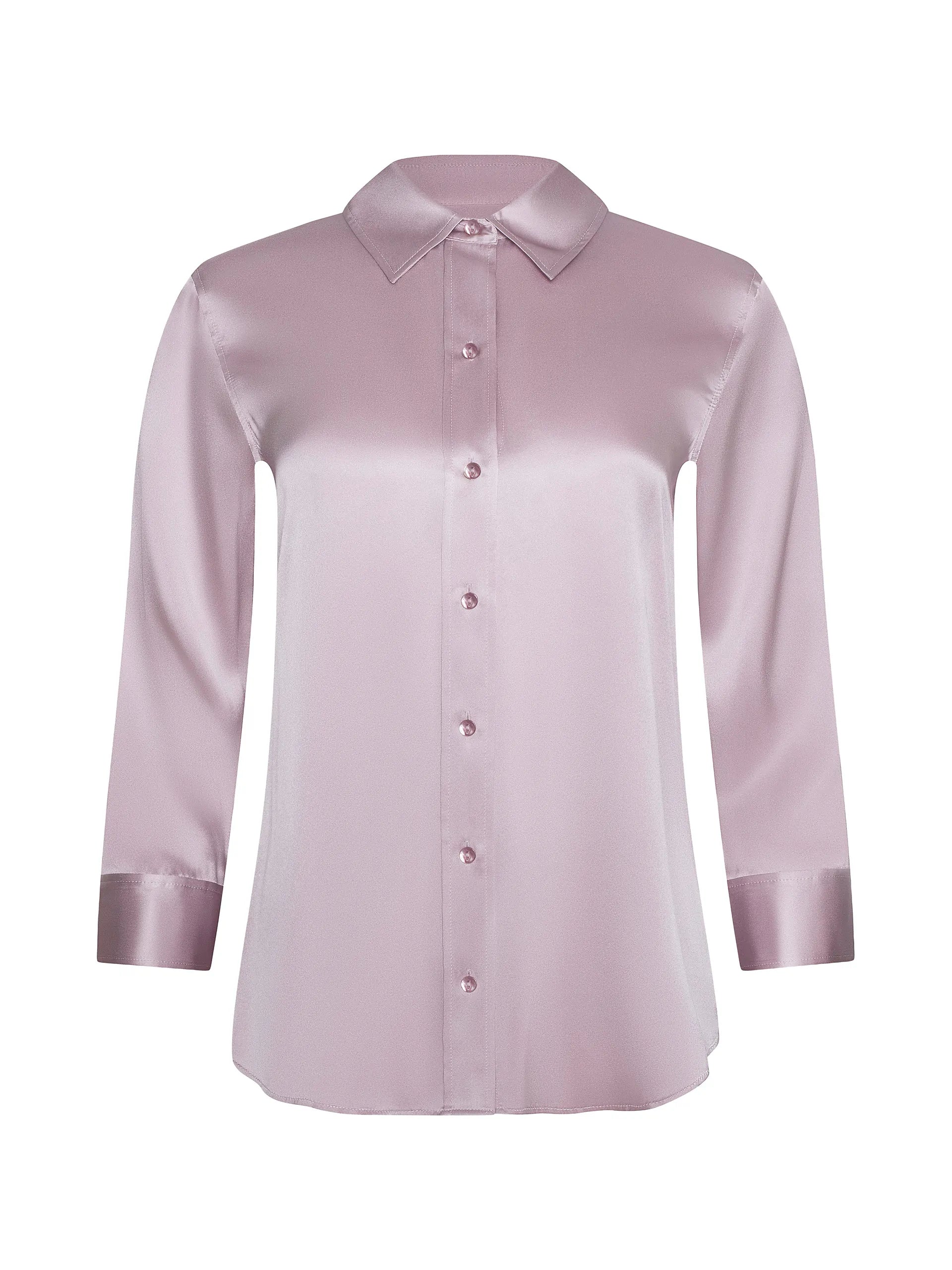 L'Agence Dani Silk Blouse Icy Lilac