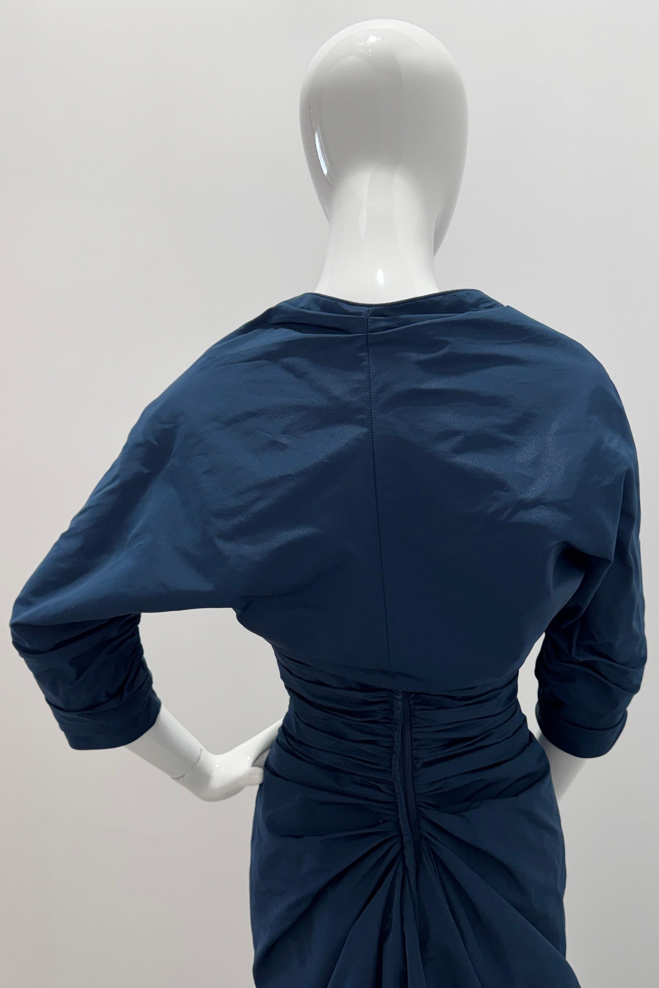 Catherine Regehr Draped 3/4 Sleeve Shrug Borelo Navy/Black