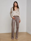 L'Agence Tyler Silk Blouse Smoke Gray