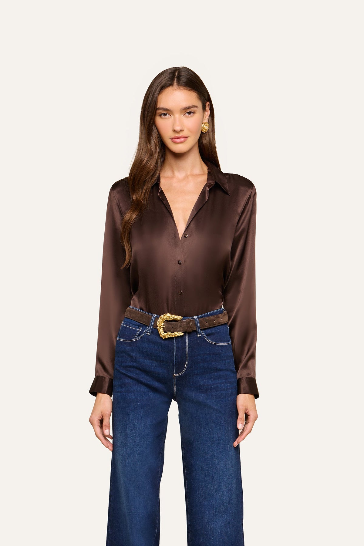 L'Agence 40223CLZ-DKJV Blouse Tyler à manches longues raisin Concord à motif floral multiphoto