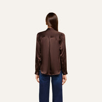 L'Agence 40223CLZ-DKJV Blouse Tyler à manches longues raisin Concord à motif floral multiphoto