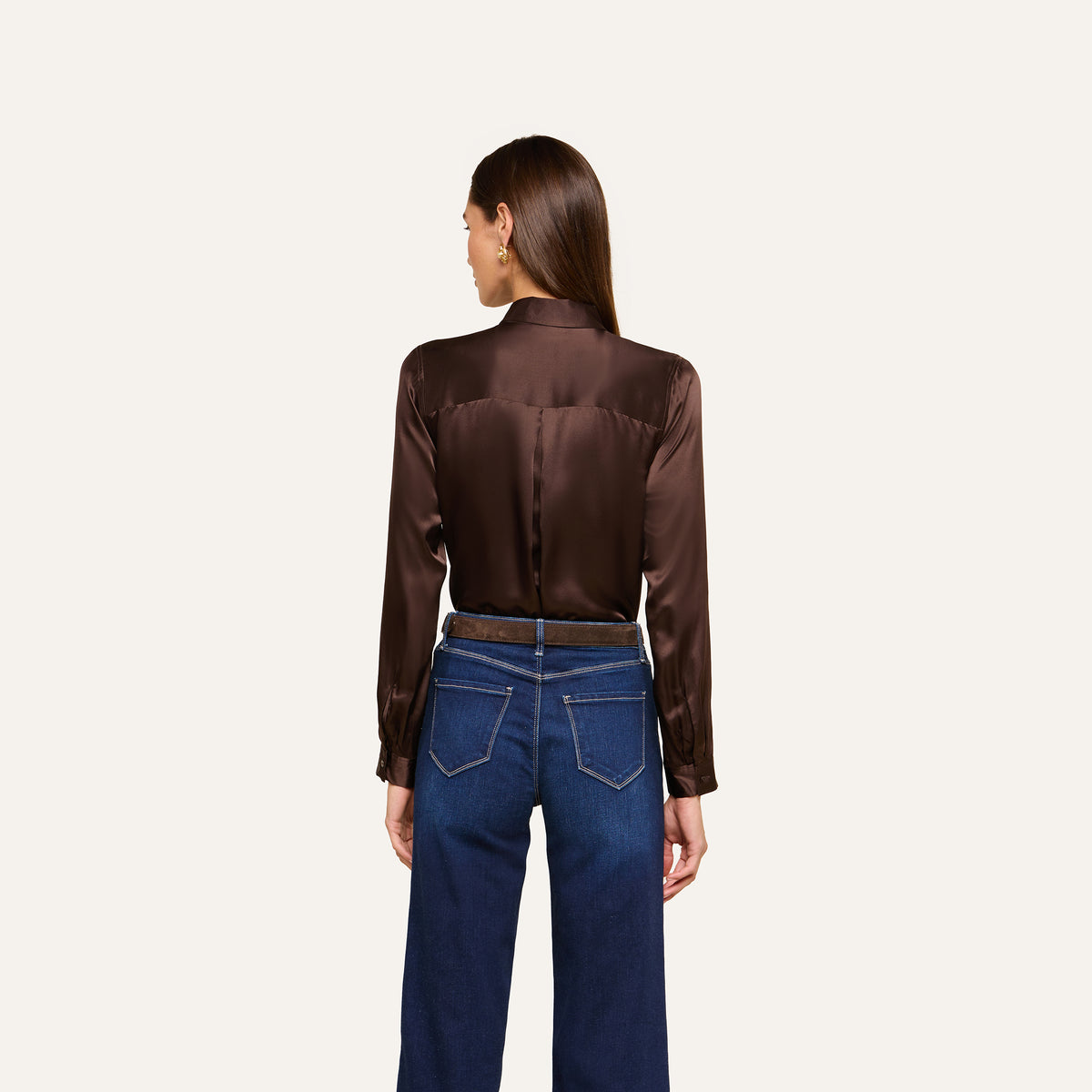 L'Agence 40223CLZ-DKJV Blouse Tyler à manches longues raisin Concord à motif floral multiphoto