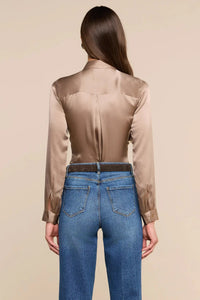L'Agence Tyler Long-Sleeve Blouse - Light Cardamom