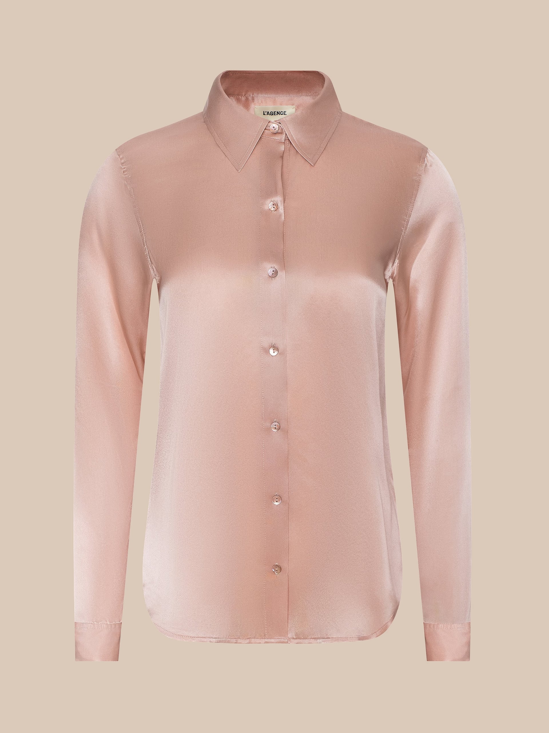 L'Agence Blouse en soie Tyler Misty Rose