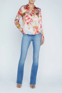 L'Agence Tyler Blouse Multi Colored Flowers