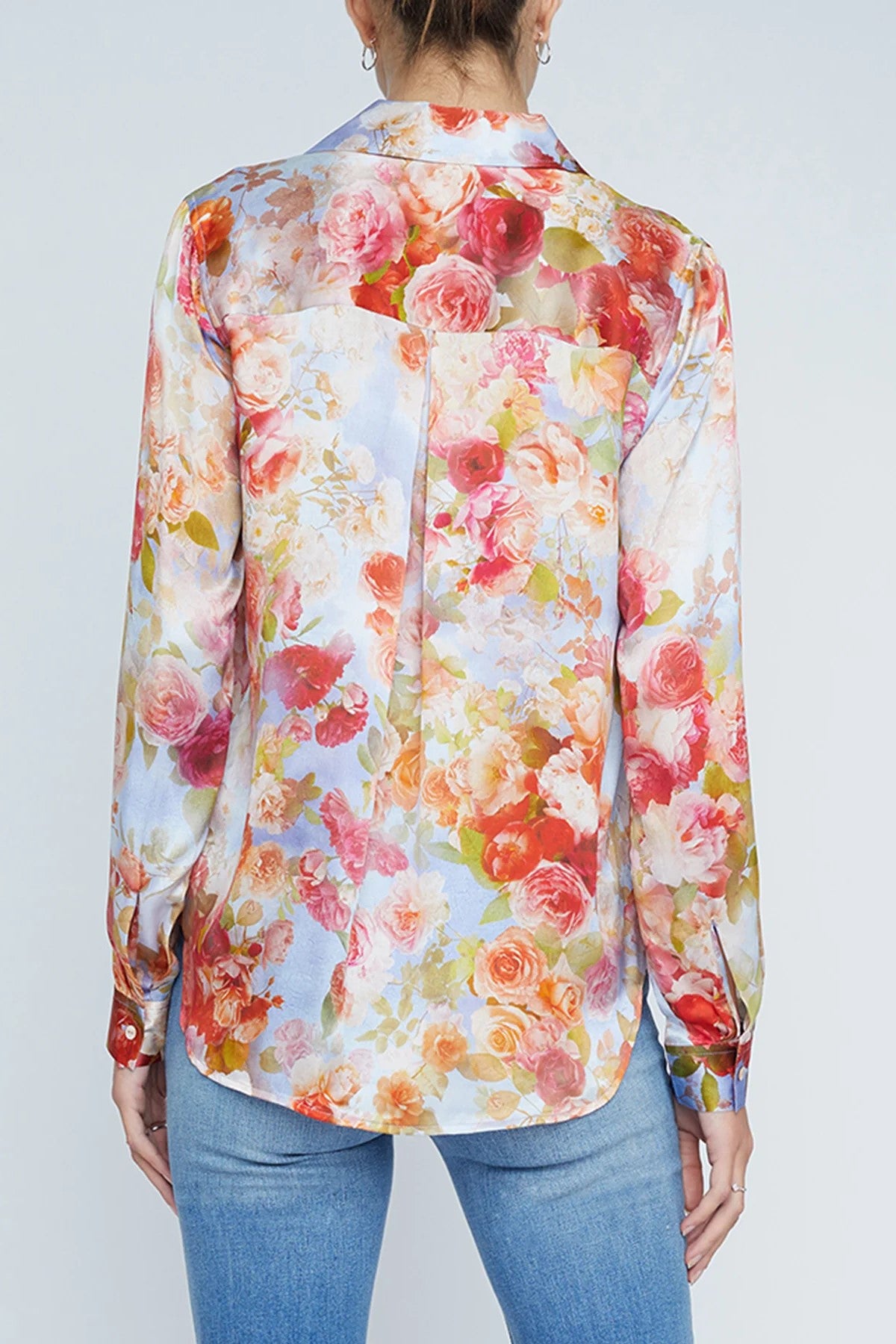L'Agence Tyler Blouse Multi Colored Flowers