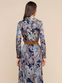 L'Agence Tyler Long-Sleeve Blouse - Midnight Multi Besarabian Paisley