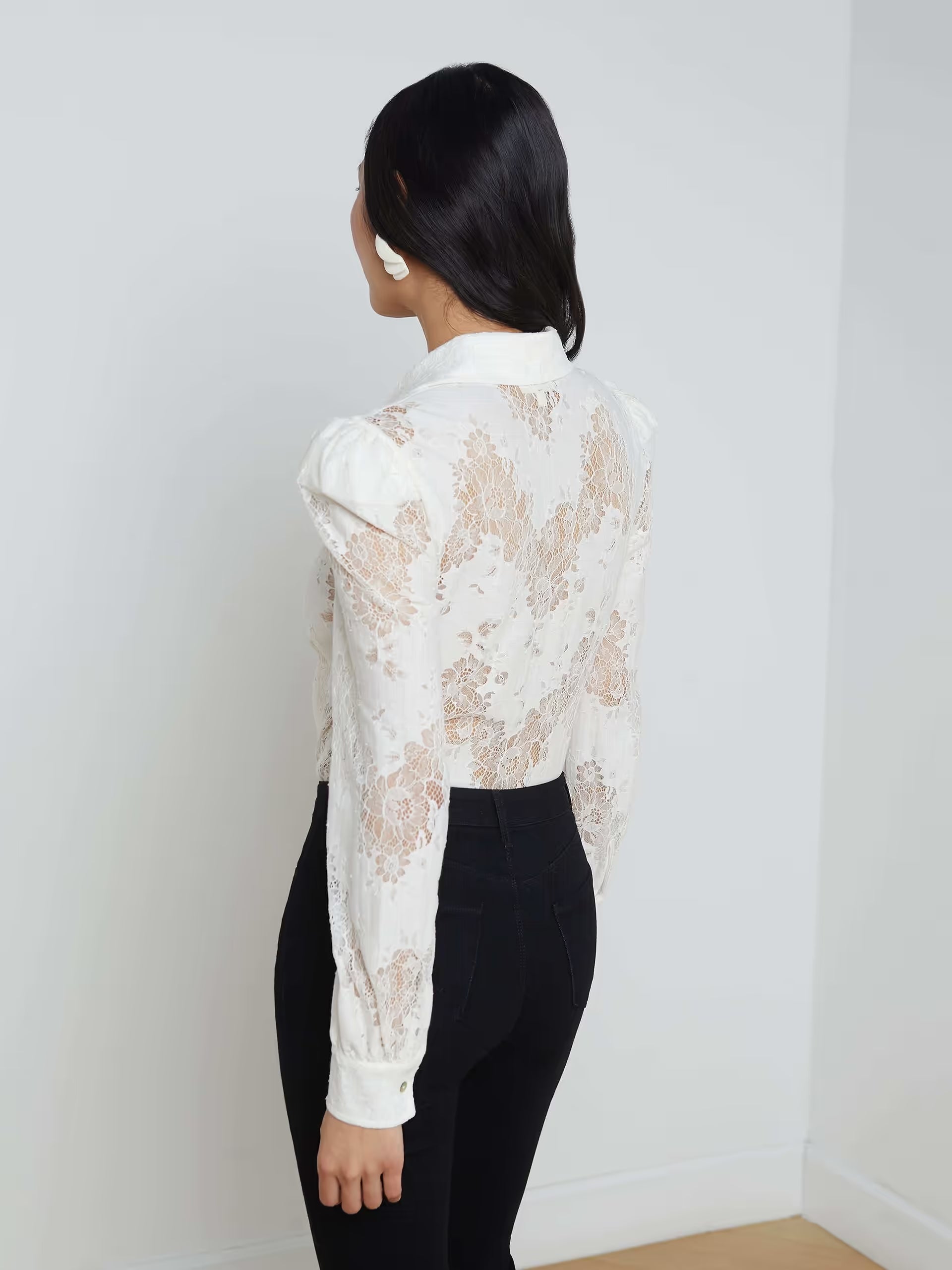 L'Agence Jenica Lace Blouse Ivory