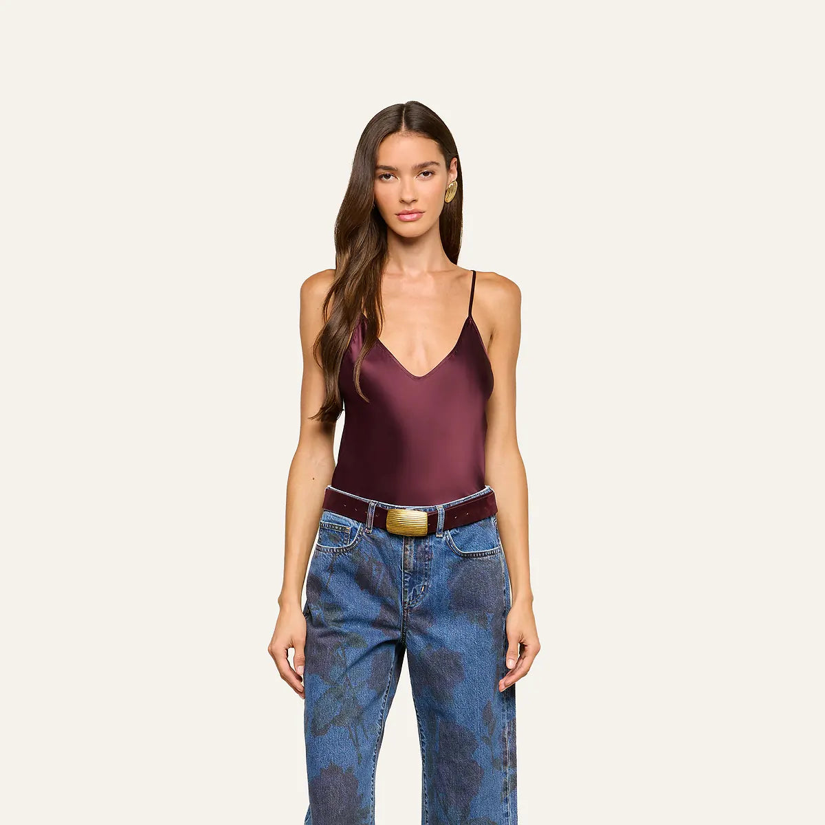 L'Agence Lexi Camisole Deep Sangria