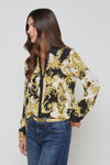 L’Agence Gio Long Sleeve Silk Blouse