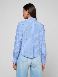 L'Agence Cosette Sequined Shirt