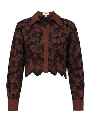 L'Agence Seychelle Cropped Blouse