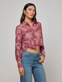 L'Agence Akemi Blouse Courte en Broderie Anglaise