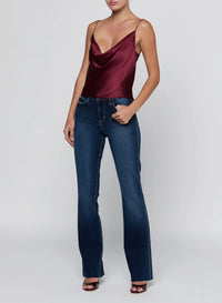 Camisole à col drapé Calista L'Agence 40657CLW-MRLR, rouge merlot