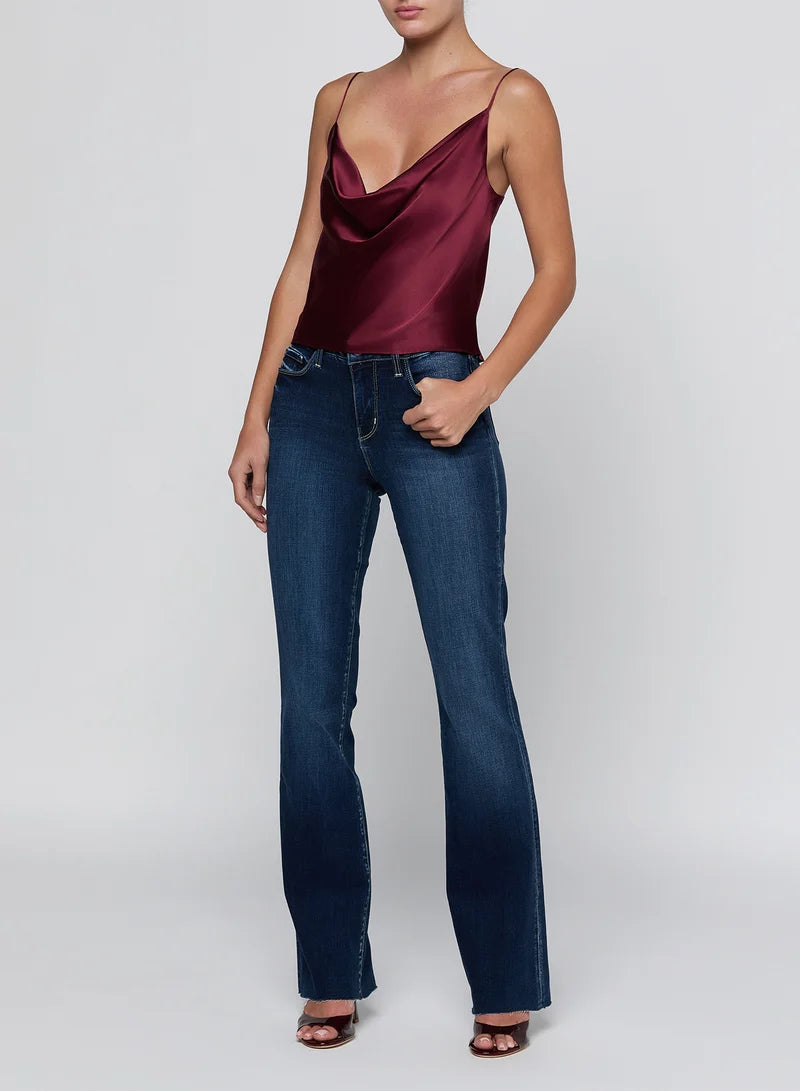 Camisole à col drapé Calista L'Agence 40657CLW-MRLR, rouge merlot