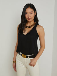 L'Agence Trixi Twisted Band Tank Top