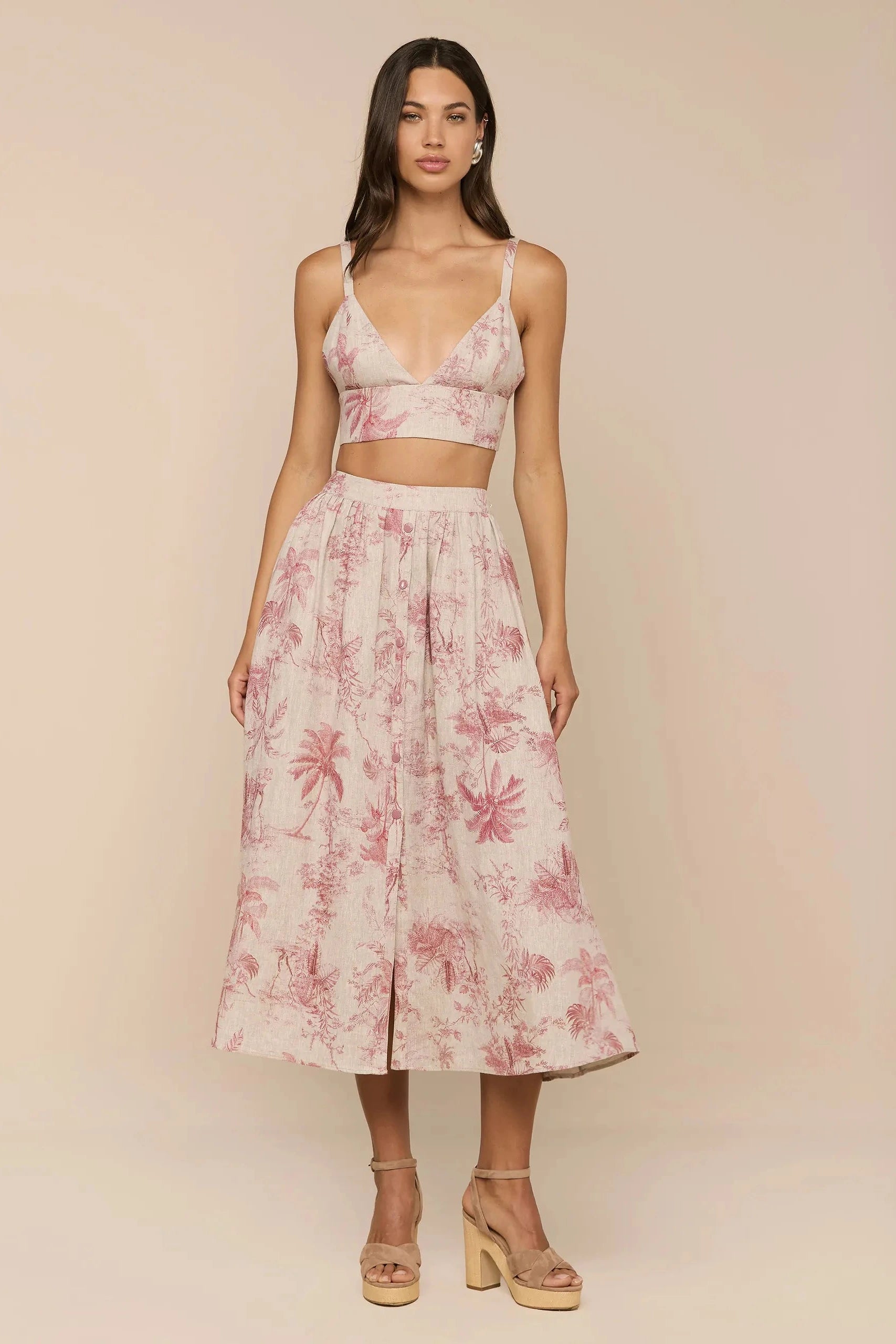 L'Agence Bralette Kaori Tan Multi Jungle Texturée