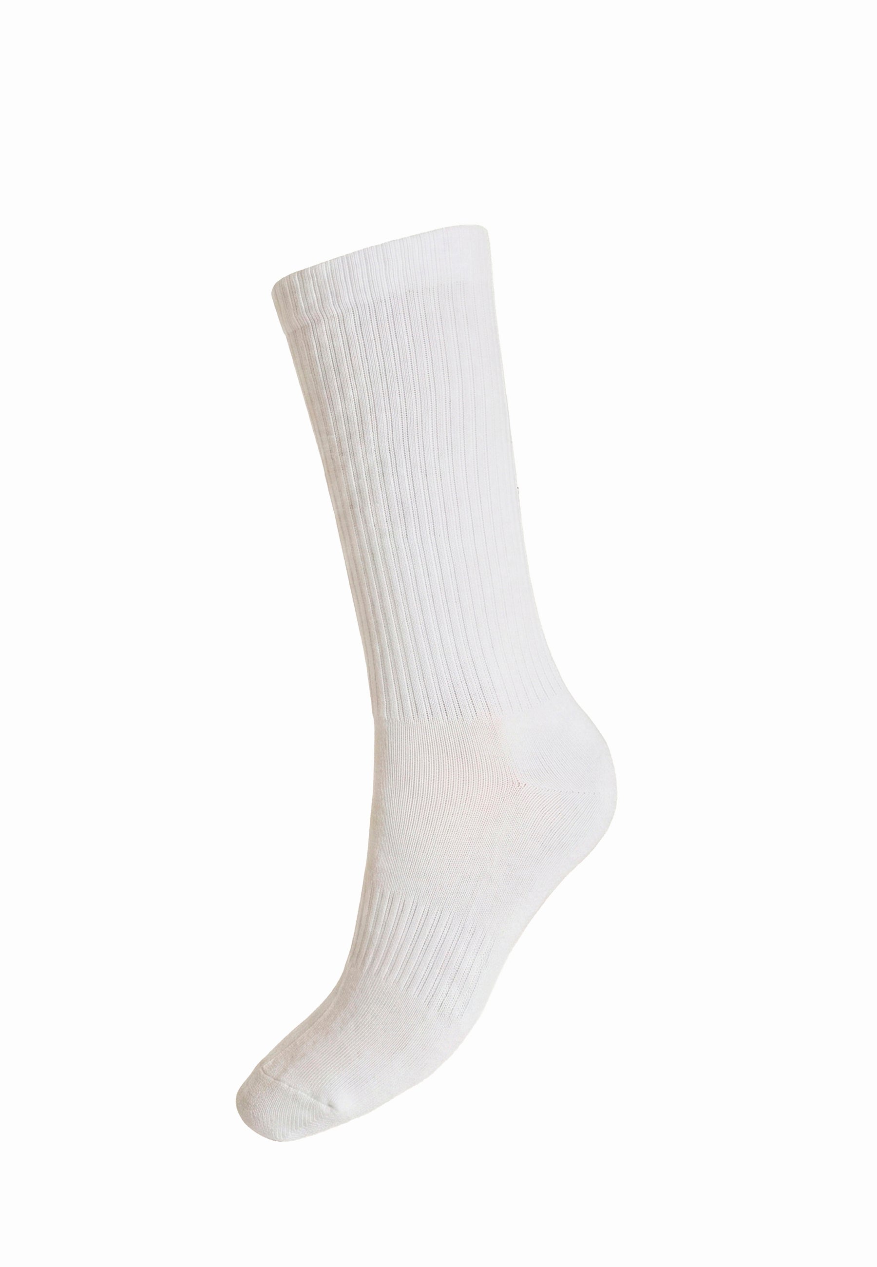 Chaussettes Wolford 012-41818 à logo et couture arrière noires/blanches