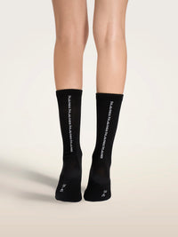 Wolford Backseam Logo Socks White/Black
