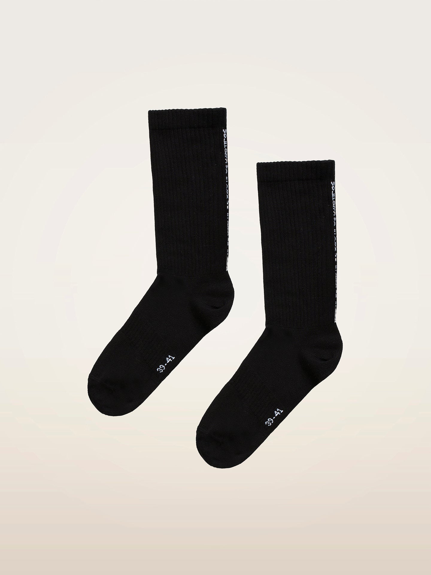 Wolford Backseam Logo Socks White/Black