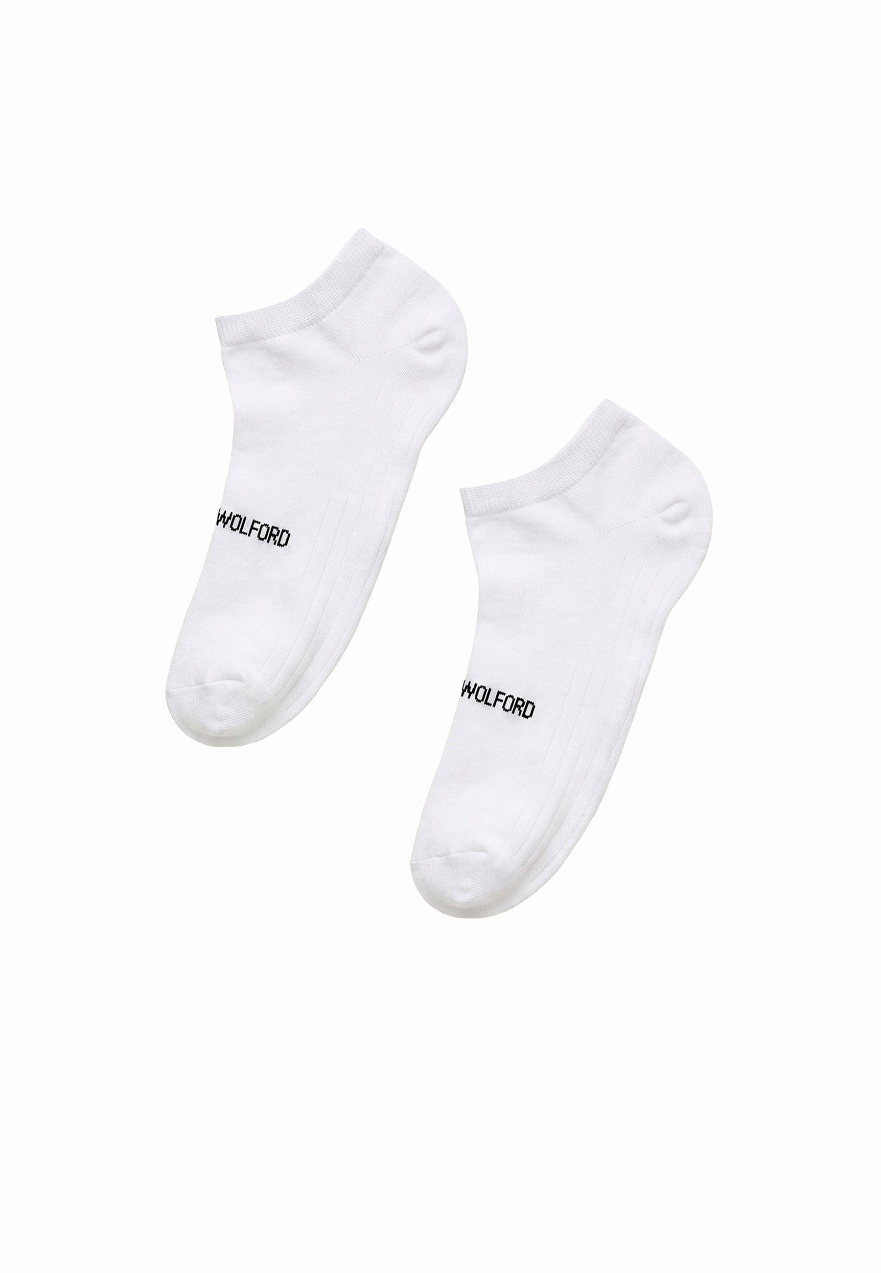 Wolford Logo Sneaker Socks White/Black