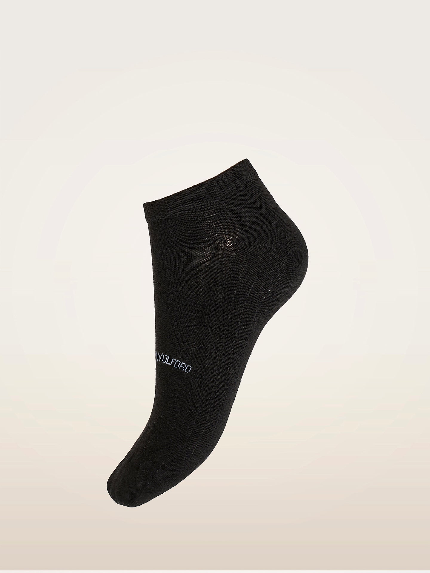 Chaussettes de sneakers Wolford 012-41819 à logo noires/blanches