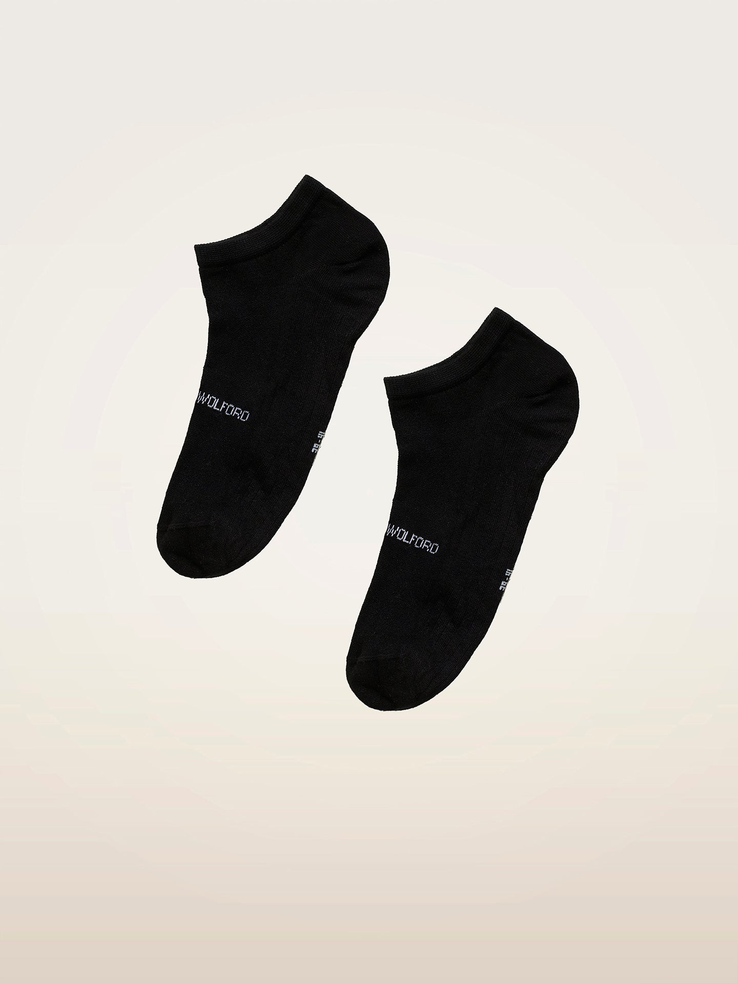Chaussettes de sneakers Wolford 012-41819 à logo noires/blanches
