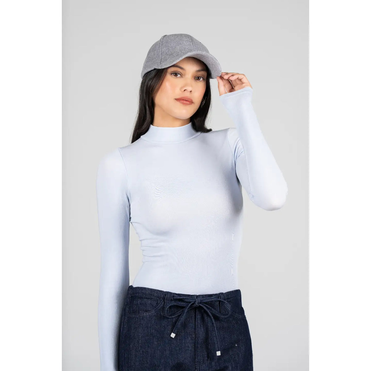 C'est Moi Melange Fabric Baseball Cap - Heather Grey