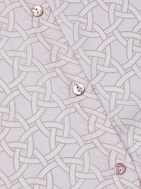 L'Agence Nina Silk Blouse Icy Lilac Linked Geo