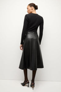 Veronica Beard Louise Vegan Leather Skirt