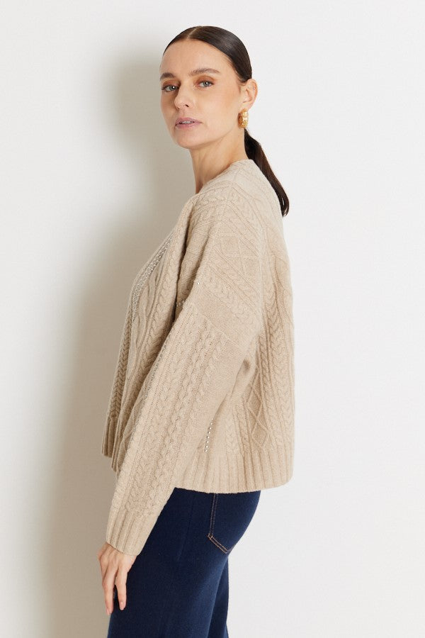 Not Shy V-Neck Soft Wool Sweater Santana