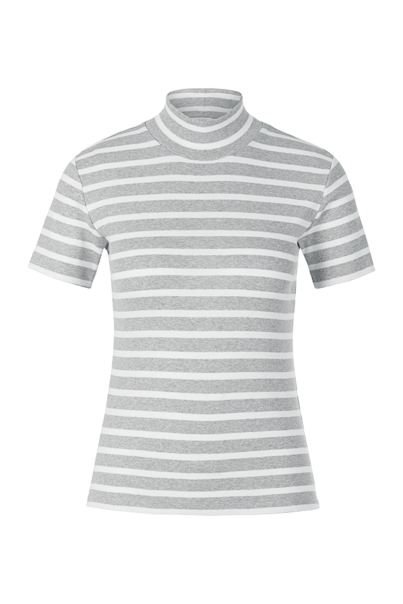 Riani Stand-Up Collar Striped Shirt