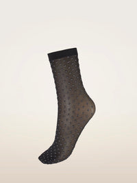 Wolford Shimmer Dots Socks Black/silver