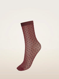 Chaussettes Wolford à pois scintillants Port Royal/argent