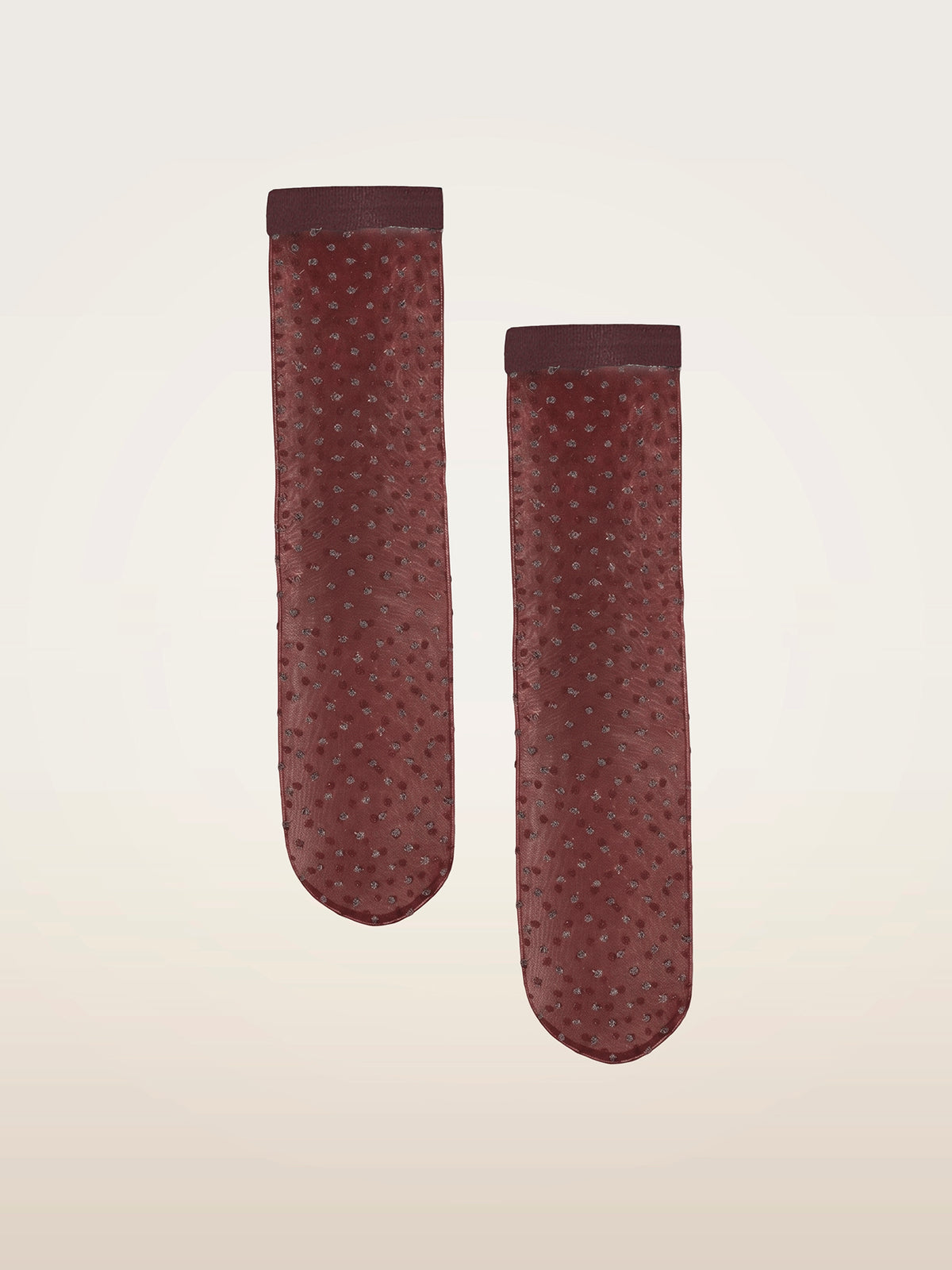 Chaussettes Wolford à pois scintillants Port Royal/argent