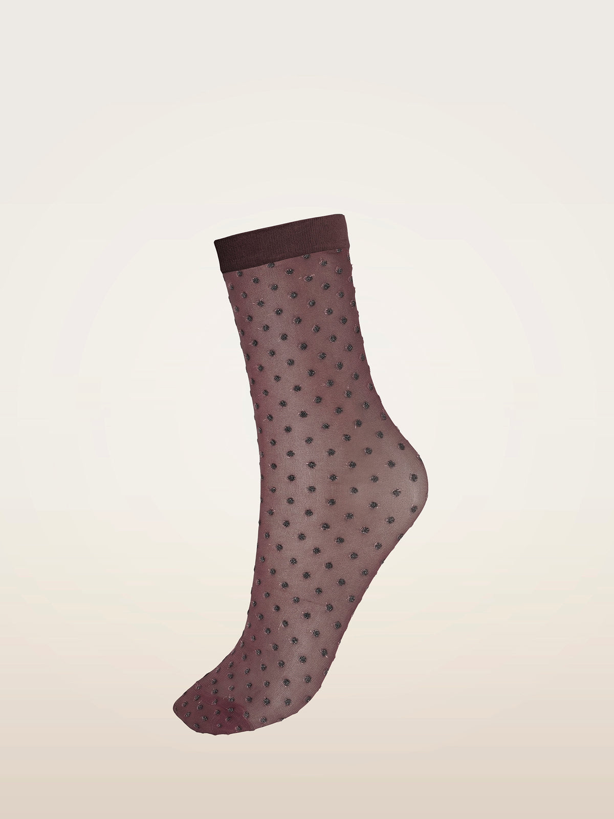 Wolford Shimmer Dots Socks Dark wood/silver